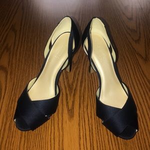 New never worn David’s Bridal Marine Peep Toe Heel